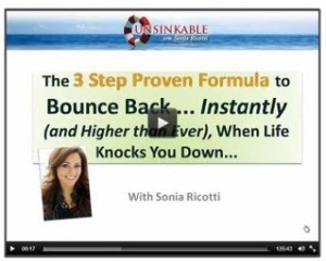 millionaire mindset Sonia Ricotti Unsinkable webinar image